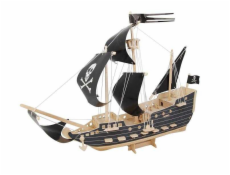 Woodcraft Dřevěné 3D puzzle pirátská loď