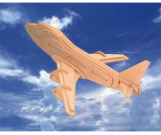 Woodcraft Dřevěné 3D puzzle boeing