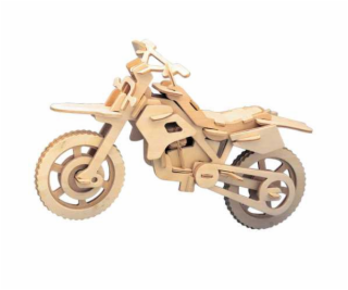 Woodcraft Dřevěné 3D puzzle Motorka terénní