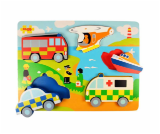 Bigjigs Toys Vkládací puzzle záchranáři