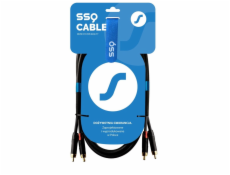 SSQ RCARCA3 - kabel 2x RCA - 2x RCA - 3 m, Černá