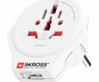 SKROSS cestovní adaptér Europe USB pro cizince v ČR, USB-...