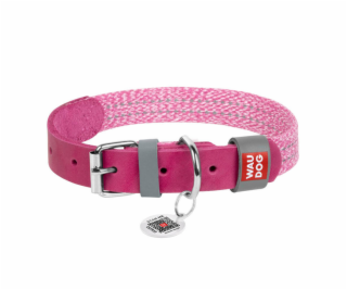 Classic Dog collar with QR kód Waudog size S pink