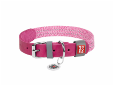 Classic Dog collar with QR kód Waudog size S pink