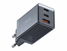 GaN Mcdodo CH-1543 network charger, 2x USB-C, 1x USB, 67W + USB-C do USB-C 2m cable (black)