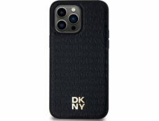 DKNY PU Leather Repeat Pattern Stack Logo Magsafe Zadní Kryt pro Samsung Galaxy S24+ Black