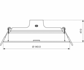 Vestavěná lampa Philips Meson, 12,5W, 3000°K, LED