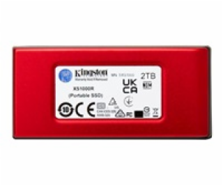 Kingston Externí SSD 2TB XS1000, USB 3.2, červená