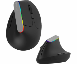 Bezdrôtová vertikálna myš Delux M618C 2,4G 1600DPI RGB (Č...