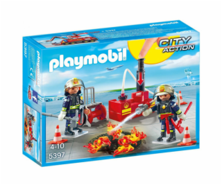 Zásah hasičů s vodní pumpou Playmobil, Hasiči, 47 dílků