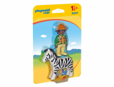 Ošetřovatel a zebra Playmobil, 1.2.3, 2 ks