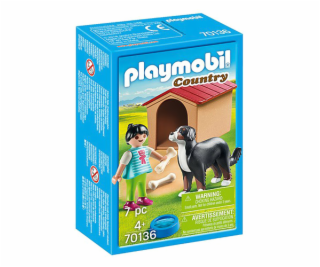 Švýcarský salašnický pes v boudě Playmobil, Statek, 7 dílků