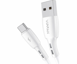 Kábel USB-C VFAN Racing X05, 3A, 2 m (biely)