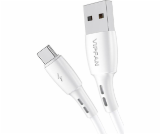 Kábel USB-C VFAN Racing X05, 3A, 1 m (biely)