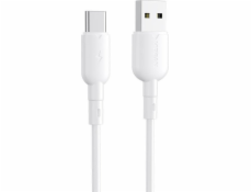 Kábel USB na USB-C VFAN Colorful X11, 3A, 1m (biely)