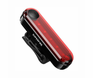 Zadné svetlo na bicykel Superfire BTL01, USB, 230mAh