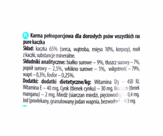 Dolina Noteci Premium Pure Kachna - vlhké krmivo pro psy ...