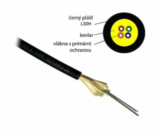 XtendLan FO kabel, 9/125, 4c, DROP, 3,6mm LS0H, černý, G....