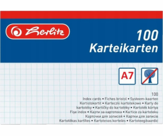 Karteikarten 100 Stück kariert A7, Papier