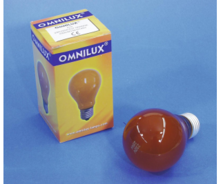 Omnilux A19 230V/25W E-27, oranžová