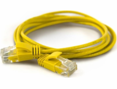 Wantec  wW propojovací kabel CAT6A rand 2,8 mm UTP žlutý 0,25 m - Síťový propojovací kabel - 0,26 m - Cat6a - U/UTP (UTP) - RJ- 45 - RJ- 45 - žlutý (7283)