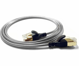 Wantec wantecWire Patchkabel gepanzert CAT6a 3,8mm stříbr...