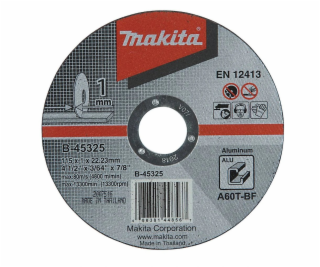 Makita B-45325 řezný kotouč 115x1x22 hliník