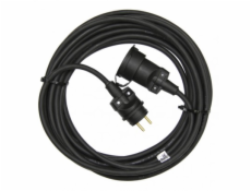 Venkovní prodlužovací kabel 10m / 1 zásuvka / černý / guma / 230 V / 1,5mm2