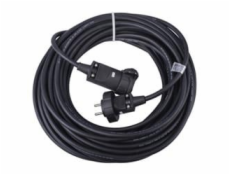 Venkovní prodlužovací kabel 20m / 1 zásuvka / černý / guma / 230 V / 2,5mm2