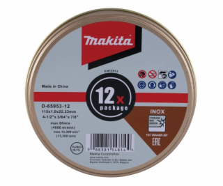 Makita D-65953-12 řezný kotouč 115x1.2x22.23 nerez