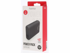 Hama Supreme 10HD, powerbank, 10000 mAh, 3 A, 3 výstupy: 1x USB-C, 2x USB-A