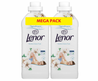 Lenor Aviváž Sensitive Cotton Fresh 74 PD, 2x 925 ml