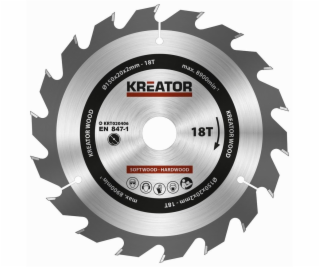 Kreator KRT020406 - Pilový kotouč na dřevo 150mm, 18T