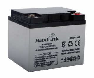 MaxLink olověná baterie AGM 12V 45Ah,konektor M6