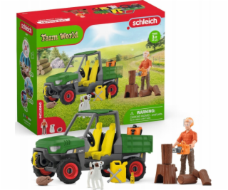 Schleich Farm World lesní farmář s vozidlem, figurka jako...