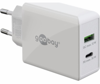 duální rychlá nabíječka goobay USB-C PD 30 wattů