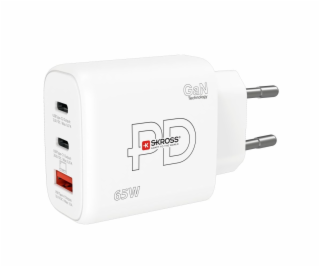 SKROSS USB A+C nabíjecí adaptér Power charger 65W GaN EU,...