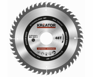 Kreator KRT020413 - Pilový kotouč na dřevo 170mm, 48T