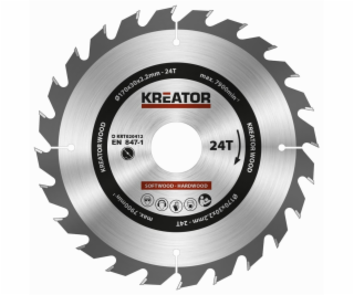 Kreator KRT020412 - Pilový kotouč na dřevo 170mm, 24T