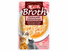 Churu Cat CIAO Broth Chicken with Salmon Recipe 40g