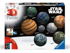 Řada 3D puzzle koulí Ravensburger: nebeská tělesa galaxie Star Wars