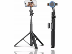 Selfie tyč Ulanzi Tripod Selfie Stick Statív Bluetooth diaľkové ovládanie Monopod vysoký 160cm magnetický integrovaný držiak telefónu / Ulanzi / Sk-05