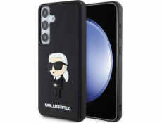 Original KARL LAGERFELD Hardcase KLHCS24S3DRKINK Púzdro pre SAMSUNG S24 (3D RUBBER IKONIK NFT) čierne