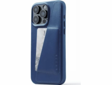 Troubadour Goods Limited Mujjo Full Leather Wallet Case - kožené púzdro pre iPhone 15 Pro Max kompatibilné s MagSafe (monaco blue)