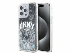 Veľké logo DKNY Liquid Glitter – púzdro na iPhone 14 Pro Max (čierne)