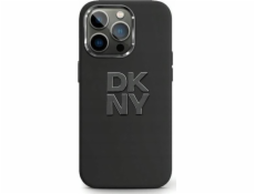 DKNY Tekuté silikónové kovové logo DKNY – púzdro iPhone 15 Pro Max (čierne)