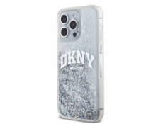 Veľké logo DKNY Liquid Glitter – púzdro na iPhone 15 Pro Max (biele)