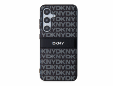 DKNY DKHCS24SPRTHSLK S24 S921 čierne/čierne pevné púzdro Kožený mono pruh a kovové logo