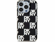 DKNY DKHCP15MHDLCEK iPhone 15 Plus / 14 Plus 6.7 čierno/čierne pevné puzdro IML kockovaný mono vzor