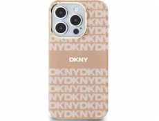 DKNY DKHMP15MHRHSEP iPhone 15 Plus / 14 Plus 6,7 ružové/ružové pevné puzdro IML Mono &amp; Stripe MagSafe